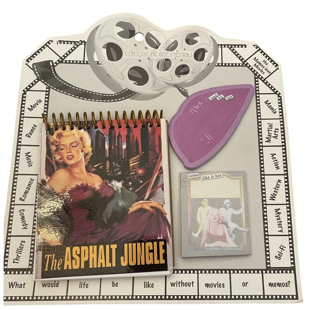 Movie Board The Asphalt June Notepad & Some Like it Hot Note Pads Marilyn Monroe